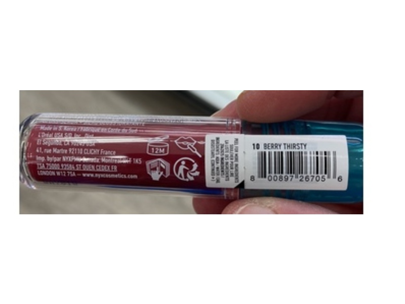 NYX Professional Makeup Lip IV Hydrating Glossy Lip Stain, Berry Thirsty, 0.16 fl oz/5 mL