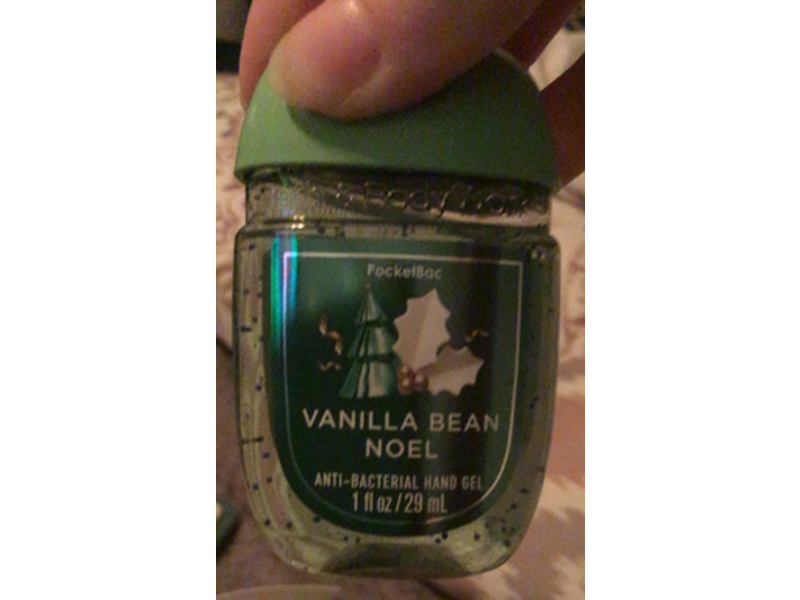 Bath & Body Works PocketBac Anti-Bacterial Hand Gel, Vanilla Bean Noel, 1 fl oz/29 mL