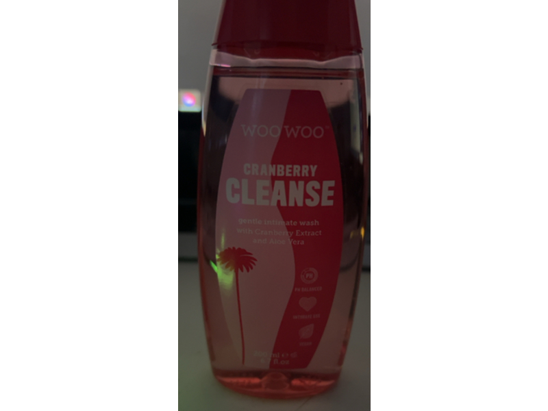 Woo Woo Cranberry Cleanse Gentle Intimate Wash, Cranberry Extracts & Aloe Vera, 6.7 fl oz/200 mL