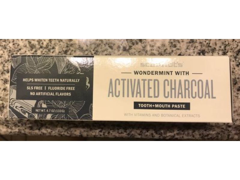 Schmidt's Tooth + Mouth Paste, Wondermint With Activated Charcoal , 4.7 oz/133 g