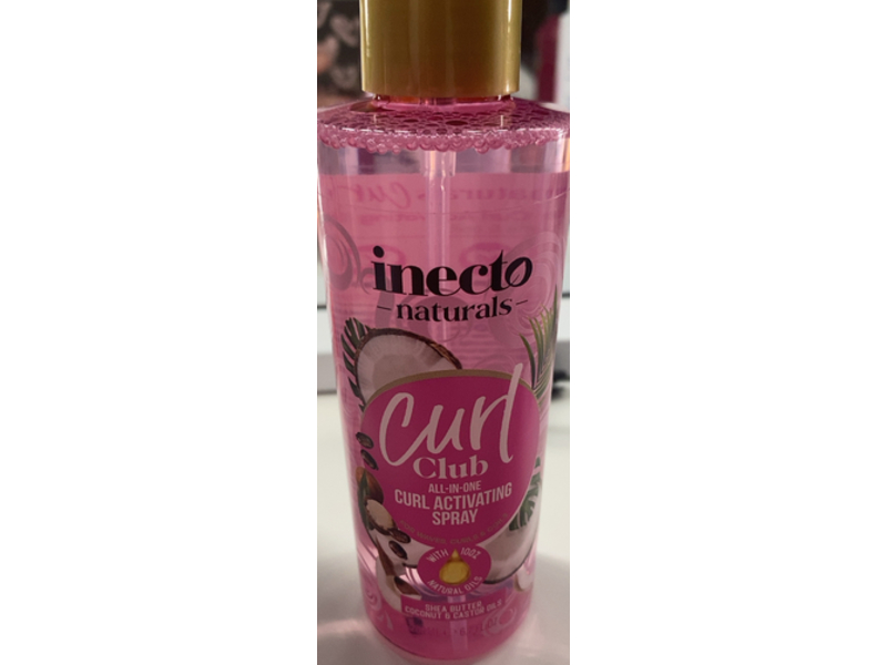 Inecto Naturals Curl Club All-In-One Curl Activating Spray, Shea Butter, Coconut & Castor Oils, 6.7 fl oz/200 mL