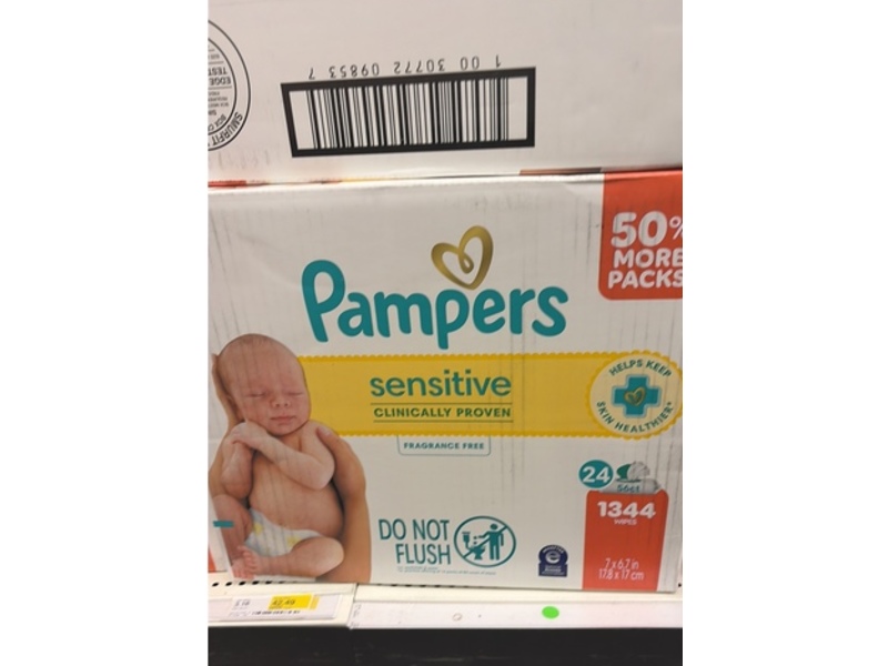 Pampers Sensitive Baby Wipes, Fragrance Free, 1344 Count