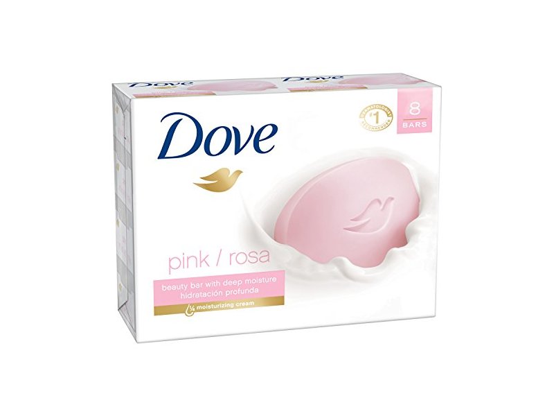 Dove Beauty Bar, Pink 4 oz, 8 Bar