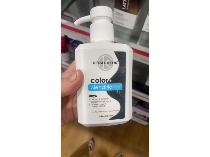 Keracolor Clenditioner ONYX Hair Dye - Semi Permanent Hair Color Depositing Conditioner 12 Fl. Oz.