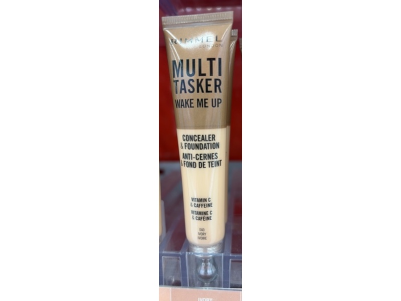 Rimmel London Multi Tasker Wake Me Up Concealer & Foundation, Ivory 040, 20 mL