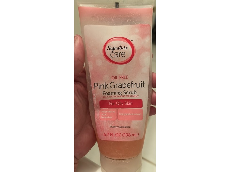 Signature Care Oil-Free Foaming Scrub, Pink Grapefruit, 6.7 fl oz/198 mL