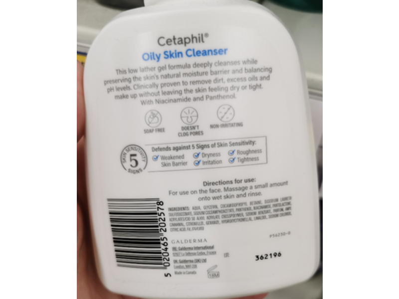 Cetaphil Oily Skin Cleanser, 236 mL