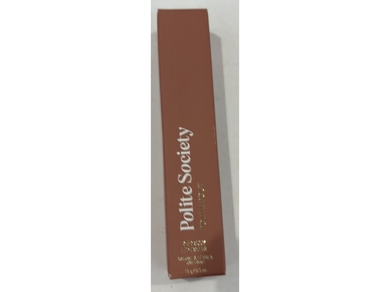Polite Society Pout Glossy Lip Balm, French Caramel, 0.5 oz/15 mL