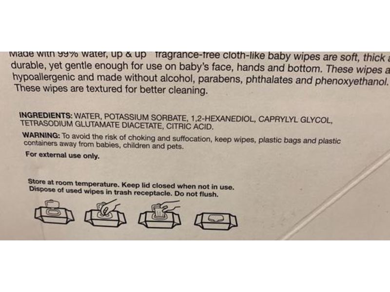 up&up Cloth-like Baby Wipes, Fragrance Free, 800 Ct