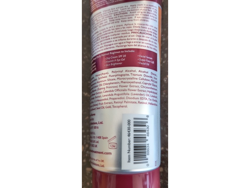 Retinol Anti-Aging Gold Peel-Off Mask, 3.4 oz/100 g