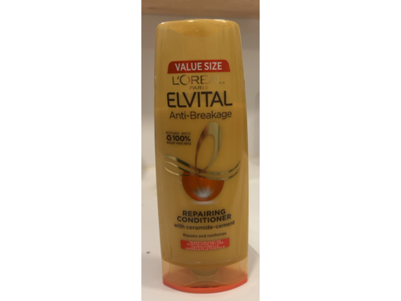 L'Oreal Paris Elvital Anti-Breakage Repairing Conditioner, Ceramide-cement, 300 mL