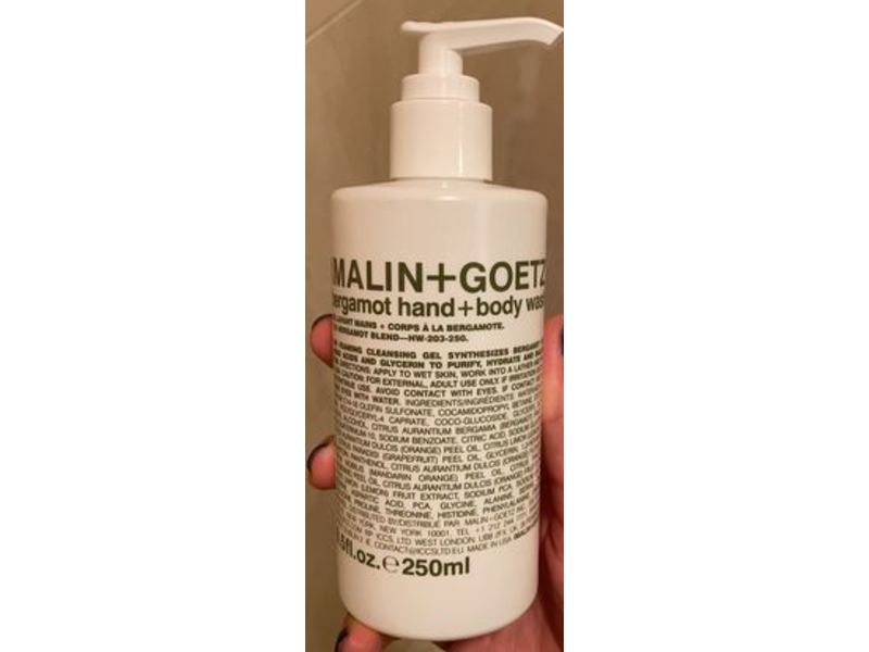 Malin + Goetz Essential Hand + Body Wash, Bergamot, 8.5 fl oz/250 mL