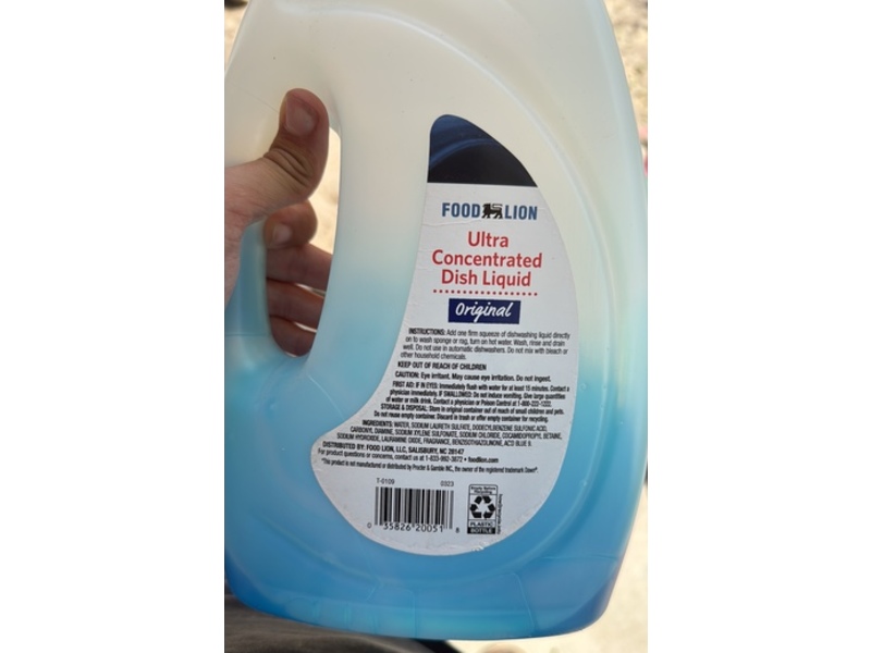 Food Lion Ultra Concentrated Dish Liquid, Original, 56 fl oz/1.66 L