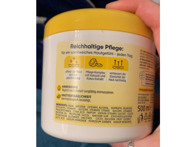 Balea Body Cream, Vanilla & Coconut, 500 mL