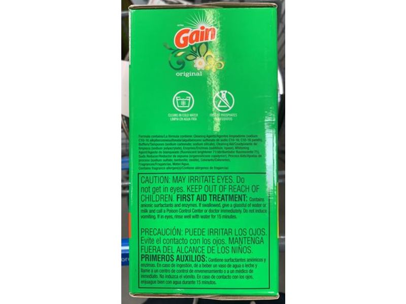 Gain Powder Laundry Detergent, Original, 40 Loads, 45 oz/1.3 kg