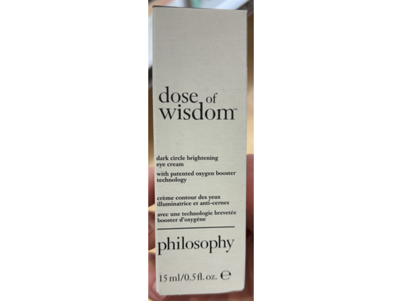 Philosophy Dose Of Wisdom Dark Circle Eye Cream, 0.5 fl oz/15 mL
