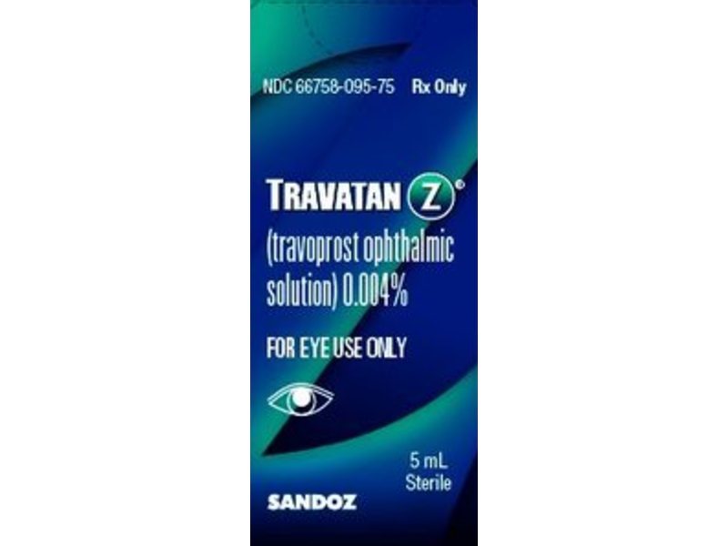 Travatan Z (travoprost ophthalmic solution), 0.004%, 2.5 mL, Sandoz (Rx)