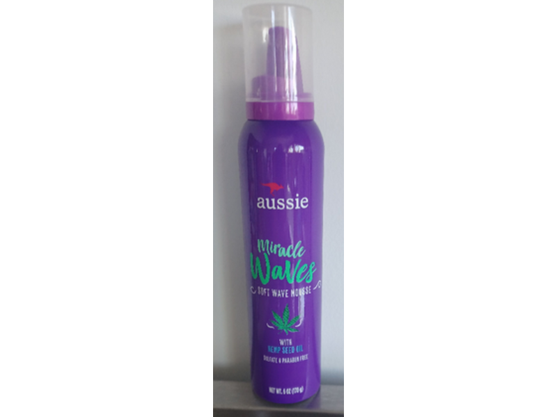Aussie Miracle Waves Soft Foam Hair Mousse, 6 oz/170 g