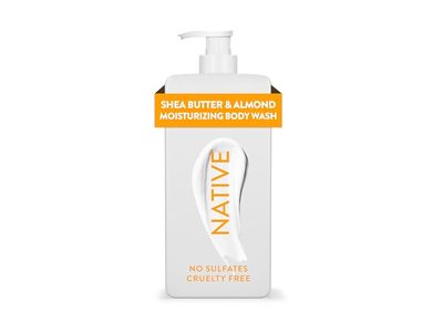 Native Moisturizing Body Wash, Shea Butter & Almond, 18 fl oz/532 mL