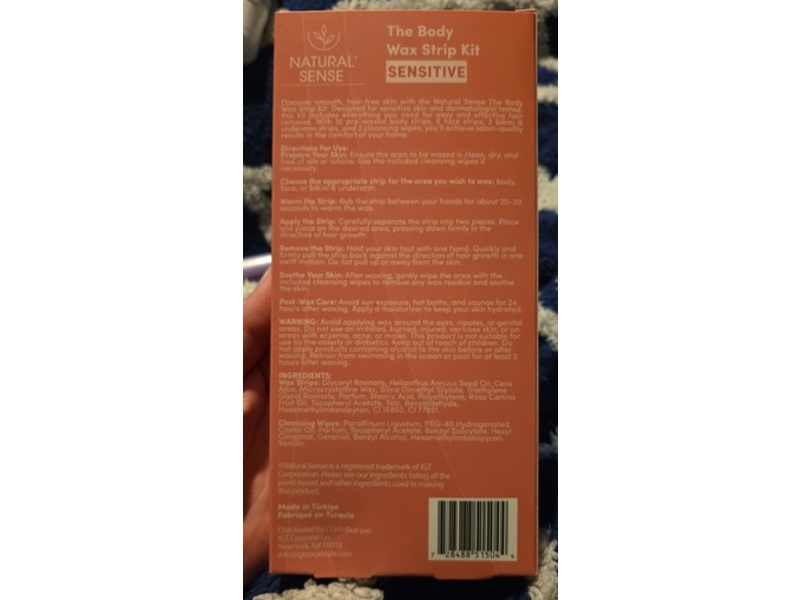 Natural Sense The Body Wax Strip Kit, 20 Count