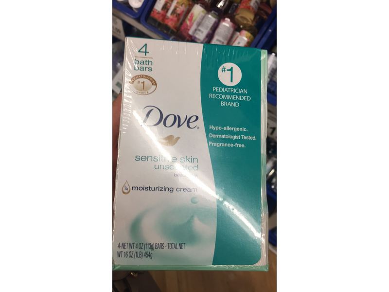 Dove Sensitive Skin Beauty Bar, 4 oz (4 bars)