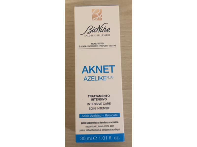 Bionike Aknet Azelike Plus Intensive Care, Acido Azelaico + Retinoide, 1.01 fl oz/30 mL