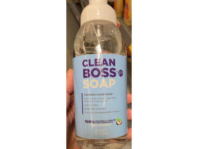 Clean Boss Foaming Hand Soap, Coco Coconut, 13 fl oz/384 mL