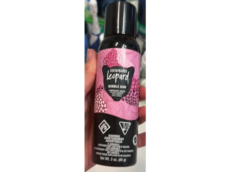 Strawberry Leopard Temporary Hair Color Spray, Bubble Gum, 3 oz/85 g