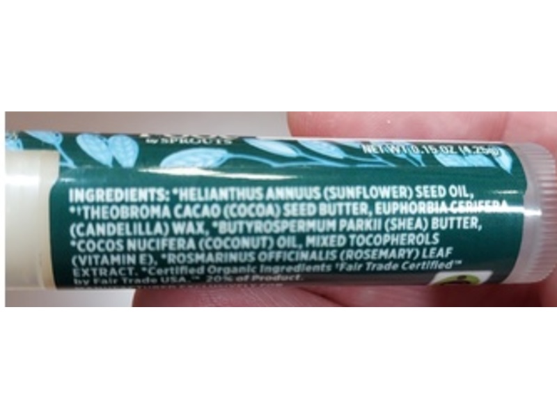 Real Root Vegan Lip Balm, Unscented, 0.15 oz/4.25 g