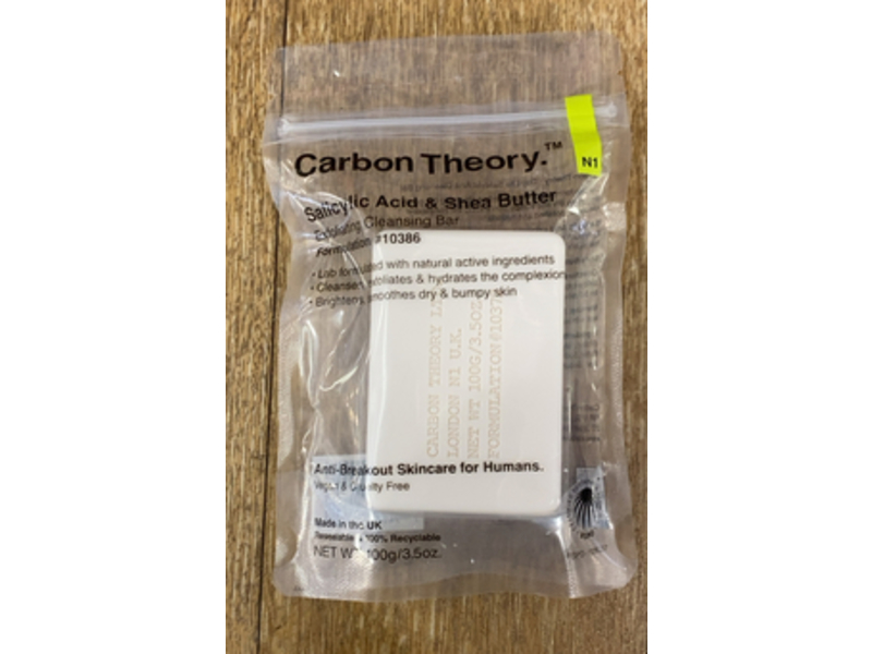 Carbon Theory Salicylic Acid Cleanser Bar, 3.5 oz/100 g