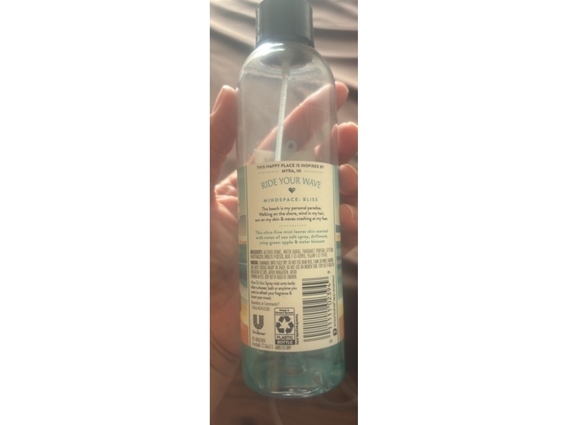 Find Your Happy Place Sunkissed Ocean Waves Fine Fragrance Mist, Sea Salt & Water Blossom, 8 fl oz