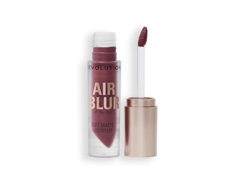 Revolution Air Blur Soft Matte Liquid Lipstick, Black Cherry, 0.11 fl oz/3.5 mL