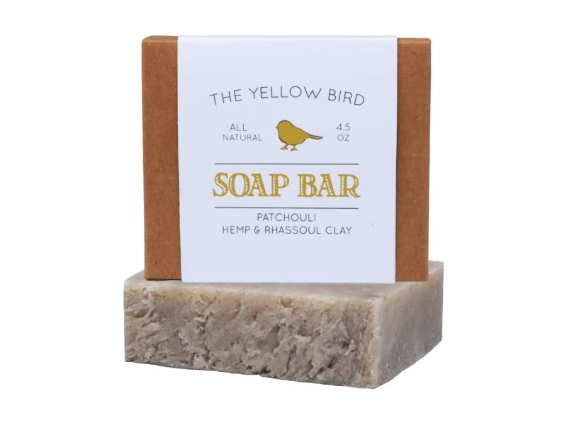 The Yellow Bird Soap Bar, Patchouli Hemp & Rhassoul Clay, 4.5 oz
