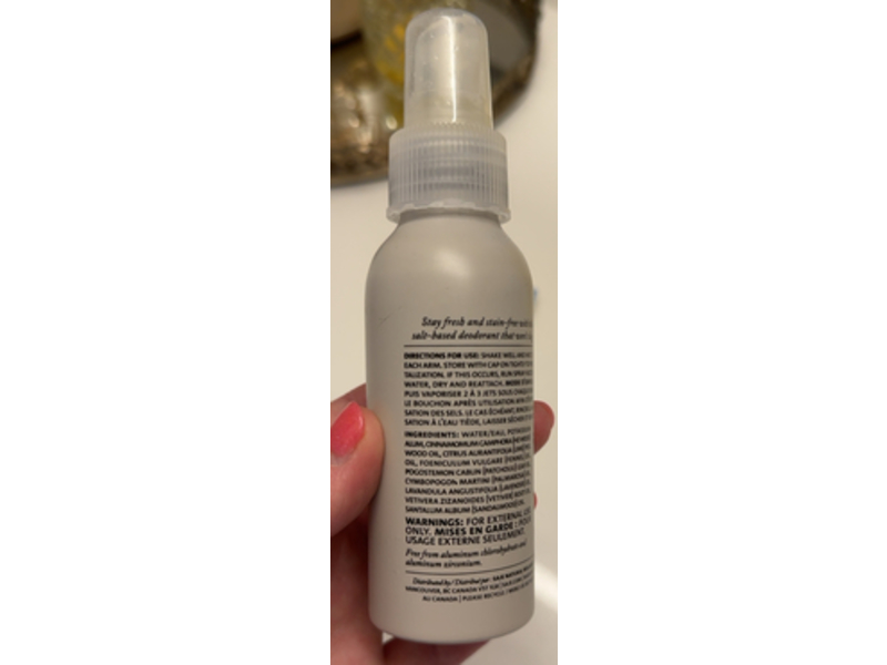 Saje Peaceful Warrior Natural Deodorant Spray, Patchouli & Lime, 3.4 fl oz/100 mL