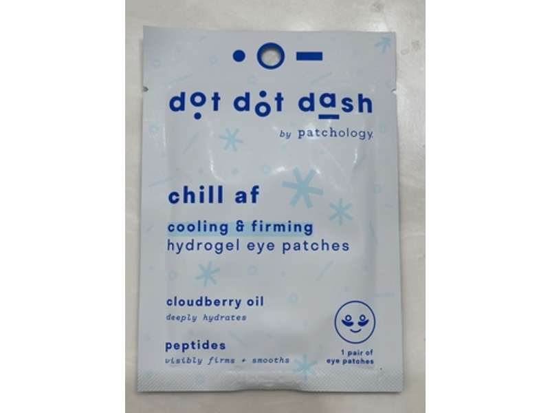 Patchology Dot Dot Dash Cooling & Firming Hydrogel Eye Patches, Cloudberry Oil, 1 Pair