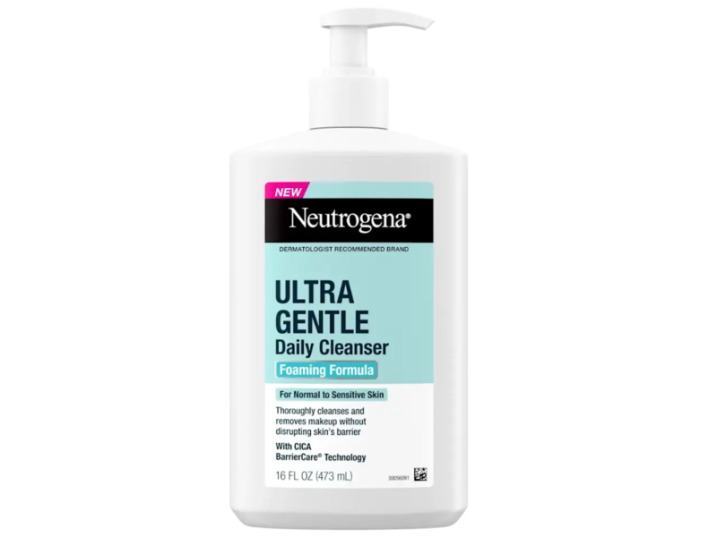 Neutrogena Ultra Gentle Daily Foaming Cleanser, 16 fl oz/473 mL.