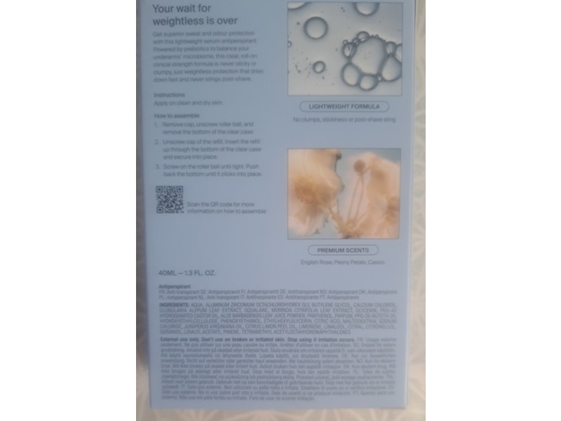 Estrid Clinical Protection Refillable Antiperspirant, Petal, 1.3 fl oz/40 mL