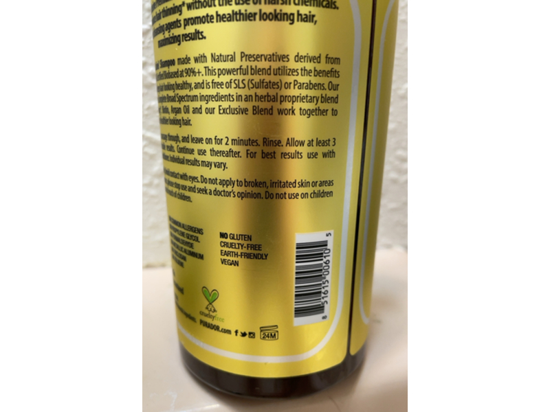 Pura d'or Anti Hair Thinning Biotin Shampoo, 16 fl oz/473 mL