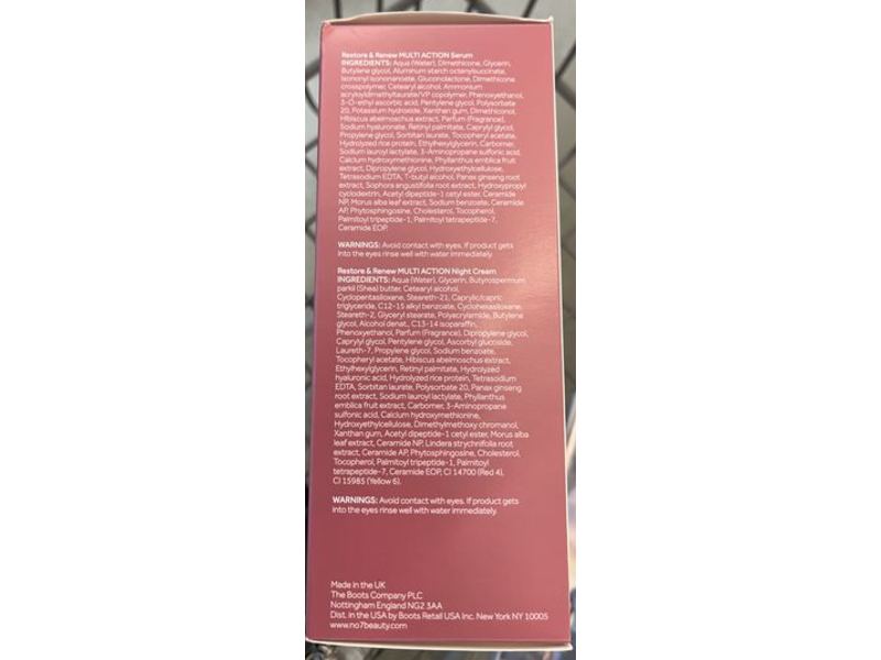 No7 Restore & Renew Multi Action Skincare System, Face & Neck Multi Action Set