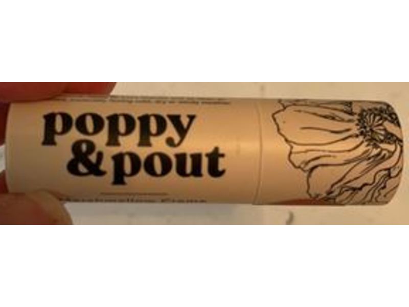 Poppy & Pout Lip Balm, Marshmallow Creme, 0.3 oz/8.5 g
