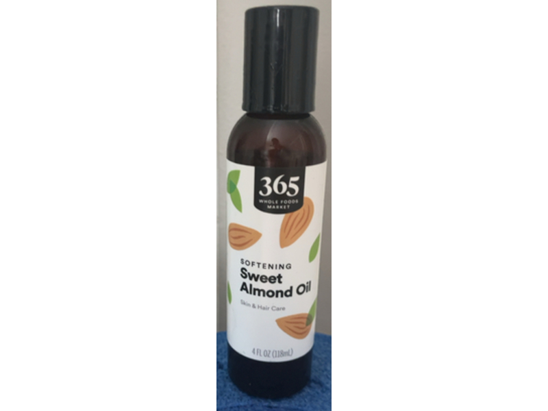 365 Whole Foods Market Softening Skin & Hair Care, Sweet Alond Oil, 4 fl oz/118 mL