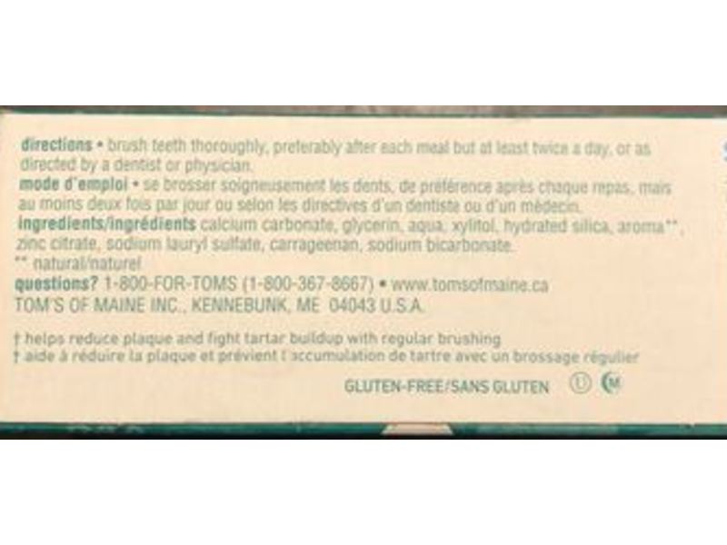 Tom's Of Maine Peppermint White Toothpaste, 85 ML