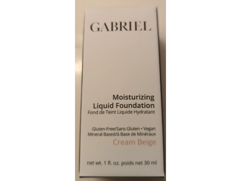 Gabriel Moisturizing Liquid Foundation, Cream Beige, 1 fl oz/30 mL