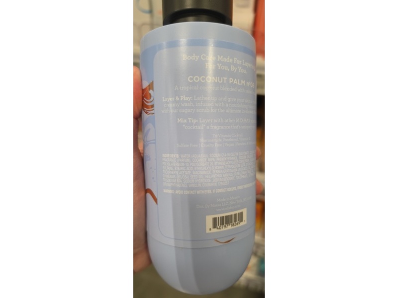 Mix:Bar Creamy Body Wash, Coconut Palm, 16 fl oz/473 mL