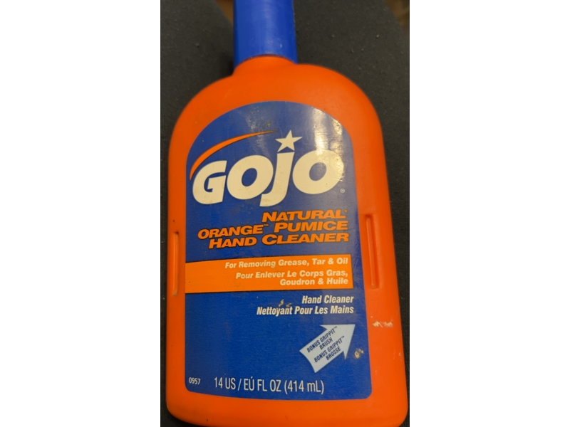 Gojo Pumice Hand Cleaner, Natural Orange, 14 fl oz/414 mL