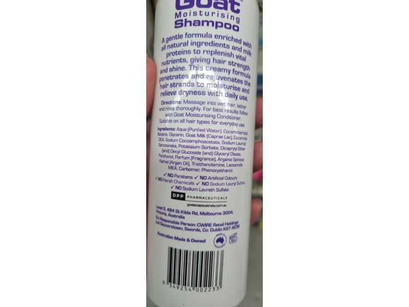 Goat Moisturising Shampoo, Argan Oil, 10.1 fl oz/300 mL