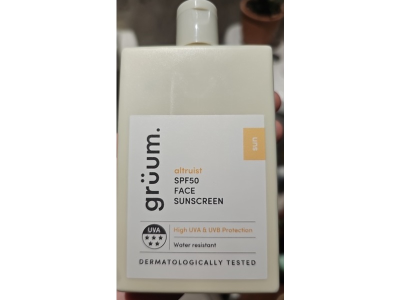Gruum Altruist Face Sunscreen, SPF 50, 3.38 fl oz/100 mL