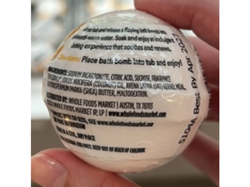 Whole Foods Market Bath Bomb, Oatmeal & Shea, 2.8 oz/80 g