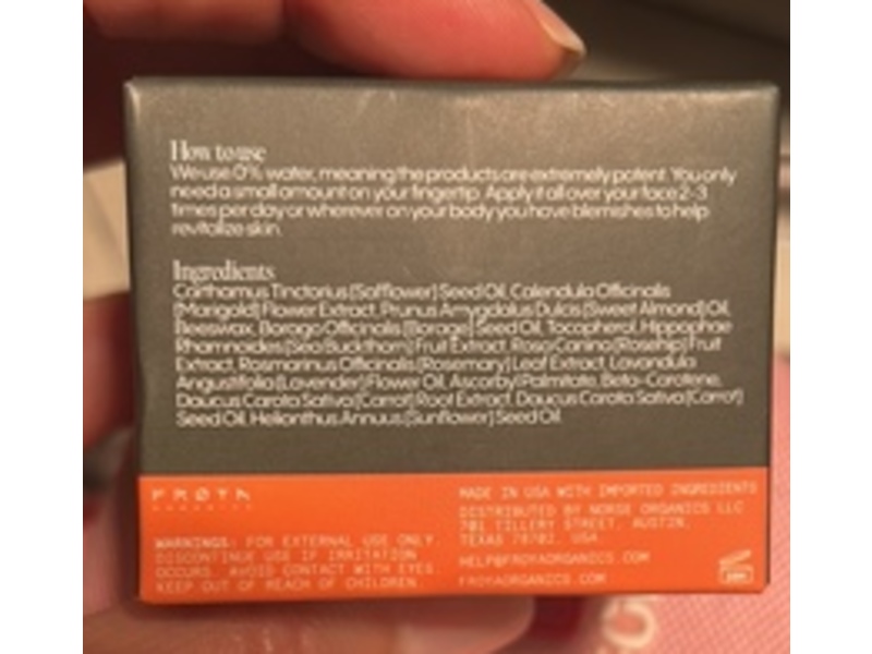 Froya Organics Instant Blemish & Redness Stopper, 1 fl oz/30 mL