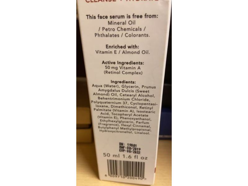 Thebeautyworx Face Serum, Retinol Complex, Cleanse + Restore, 1.6 fl oz/50 mL